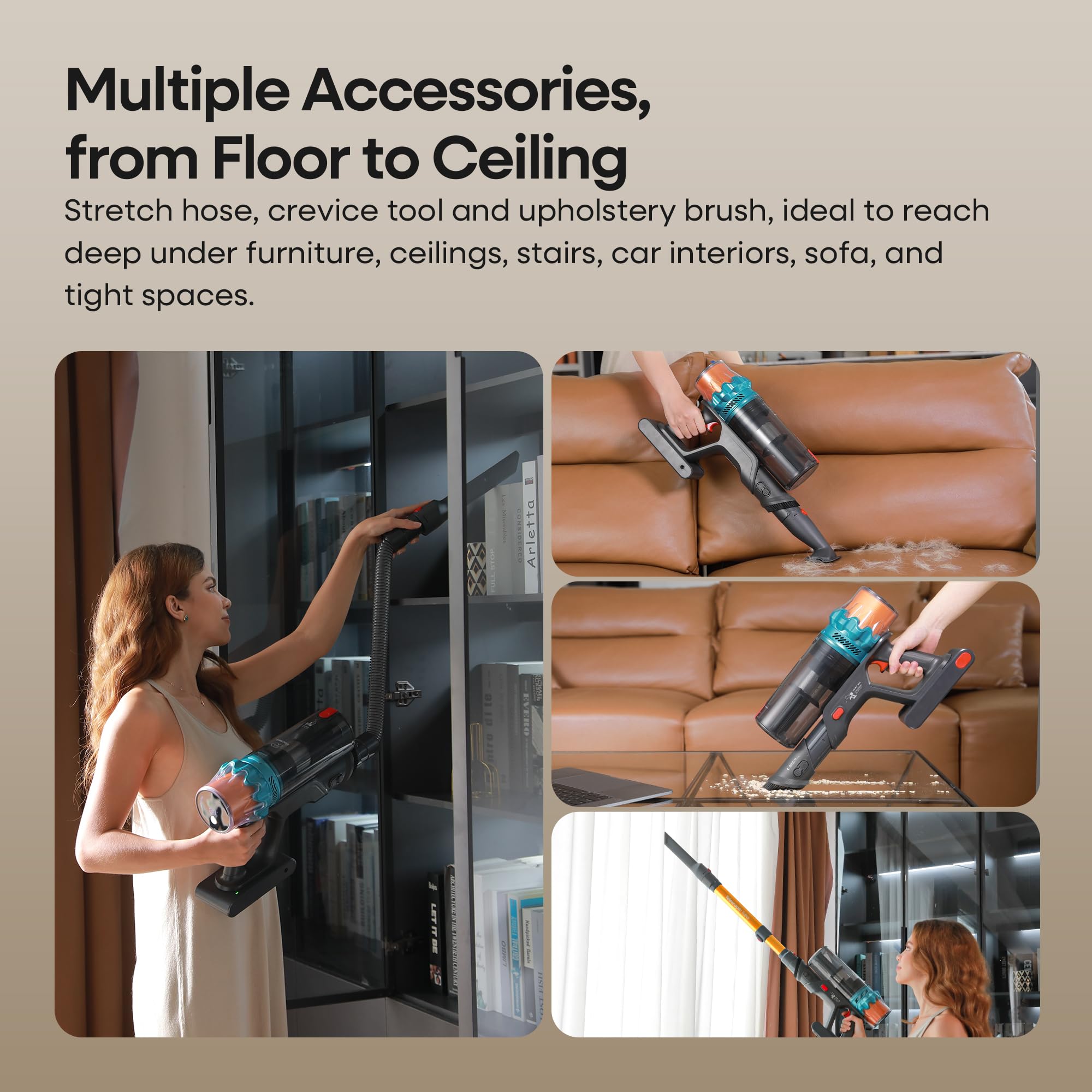 ElecKeys Cordless Vacuum Cleaners, 650W 55KPA Vacuum Cleaners with 70 Mins Runtime, LED Display, Anti-Tangle, Powerful Cordless Stick Vacuum for Home, Pet Hair, Hard Floors, Carpet 🍁 All In One Marketplace Canada