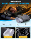 Hikenture Camping Pillow with Removable Cover - Ultralight Inflatable Pillow for Neck Lumber Support - Upgrade Backpacking Pillow - Washable Travel Air Pillows for Camping, Hiking, Backpacking (Black) 🍁 All In One Marketplace Canada