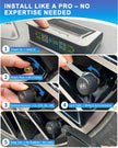 Flydew RV Tire Pressure Monitoring System (TPMS) - TPMS sensors Set of 4 | Solar/USB Charger | LCD Display | for RV/Truck/SUV/MPV/Sedan | TPMS Kit 🍁 All In One Marketplace Canada