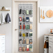 SimpleHouseware Crystal Clear Over The Door Hanging Shoe Organizer, 24 Pockets, Grey (162.6 cm H x 48.6 cm W) 🍁 All In One Marketplace Canada