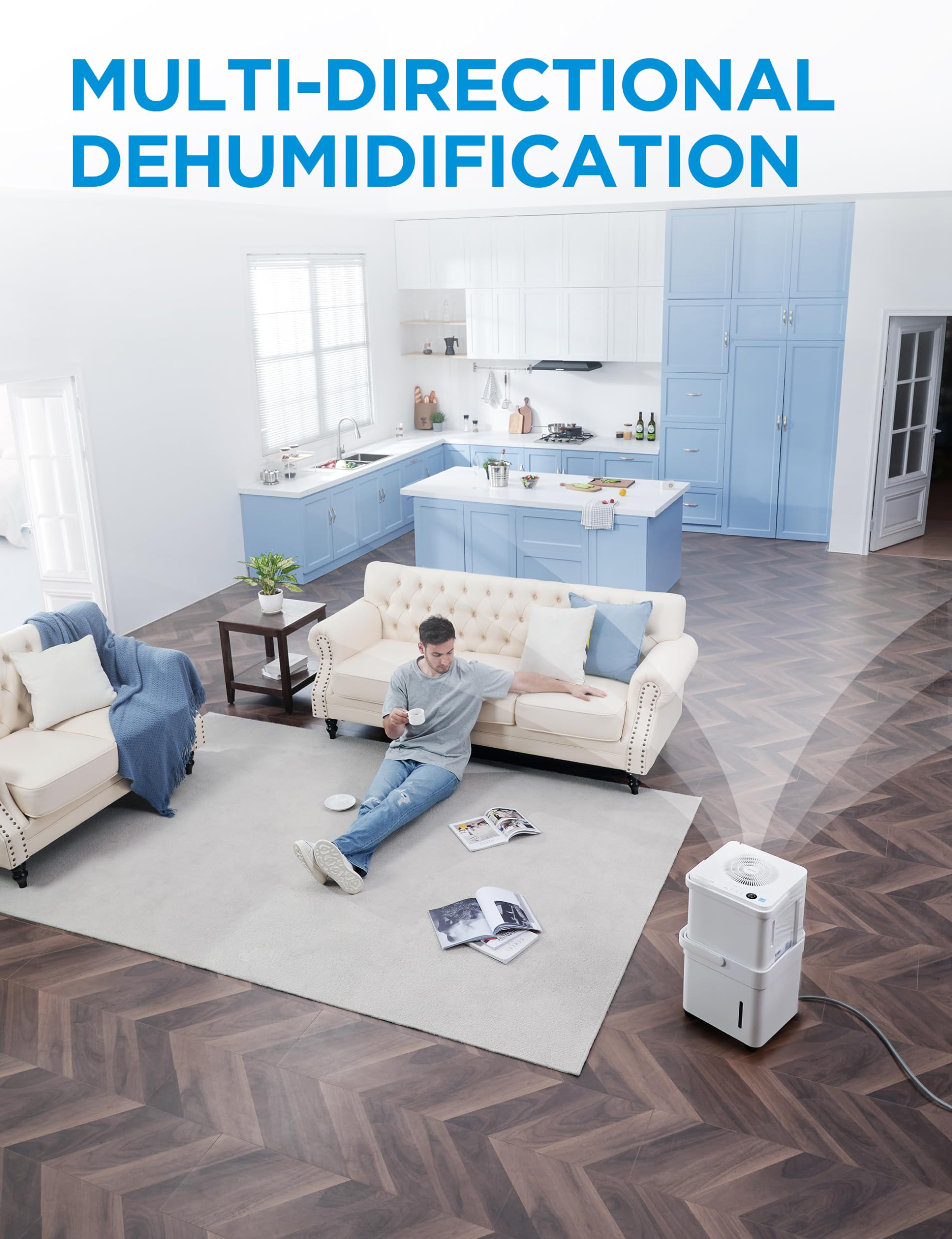 Midea Cube 50 Pint Dehumidifier for Basement and Rooms at Home for up to 4,500 Sq. Ft., Smart Control, Compatible with Alexa, Drain Hose Included, ENERGY STAR Certificated 🍁 All In One Marketplace Canada