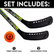 Franklin Sports Youth Street Hockey Set - Includes 2 Street Hockey Sticks and 1 Street Hockey Ball - Official NHL Licensed Product - Perfect Hockey Starter Set for Kids 🍁 All In One Marketplace Canada