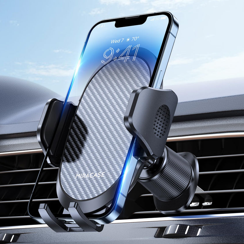Miracase Phone Holder Car Mount:Universal Air Vent Cellphone Stand Brakect with Metal Hook Clip,360 Rotating Carmount Accessories for iPhone 17/16/15/14/13/12 Pro Max,Galaxy,Camera,Black 🍁 All In One Marketplace Canada