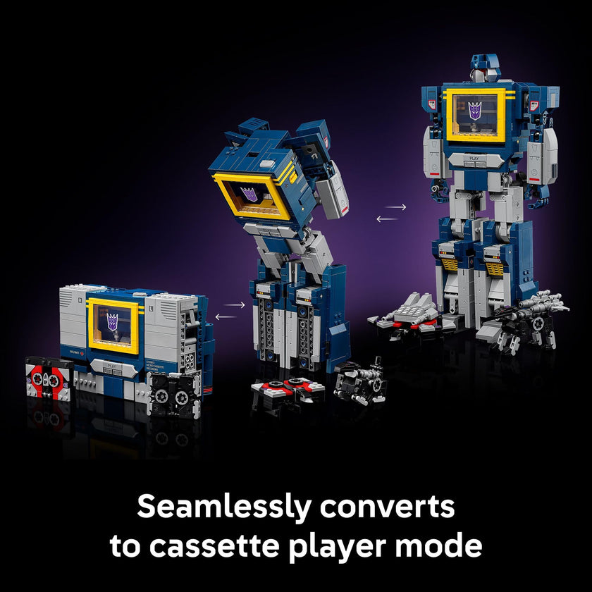LEGO Icons Transformers: Soundwave - Building Set W/Sound Effects for Adults, 18+ - Model Kit W/Ravage & Laserbeak Figures - DIY Home Decor - Collectible Gift Idea for Sci-FI & Movie Fans - 10358 🍁 All In One Marketplace Canada