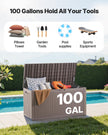 VEVOR Outdoor Storage Box, 100 Gallon Resin Deck Box, Backyard Outside Toy and Towel Storage Cabinet Waterproof, for Patio Furniture Cushions, Garden Tools, Pool Supplies & Package Delivery 🍁 All In One Marketplace Canada
