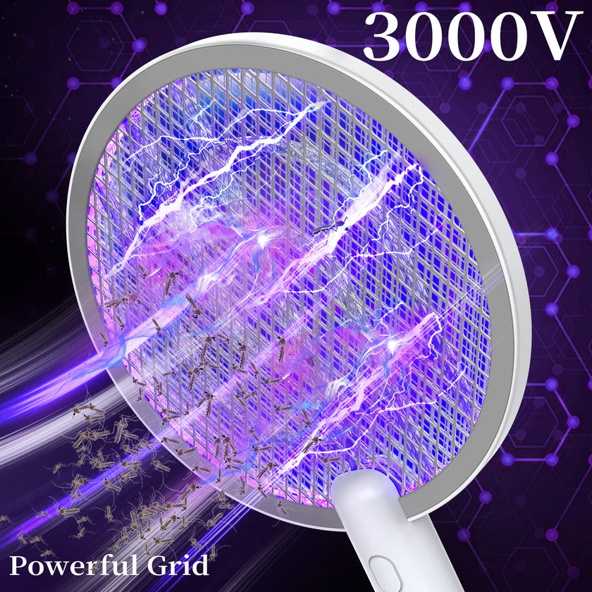 PALONE Bug Zapper Racket, Electric Bug Zapper, 4000V Electric Swatter 3 Layers Lamp, Indoor Zapper Without Waving Hands for Kitchen, Home, Garden and Outdoors 🍁 All In One Marketplace Canada