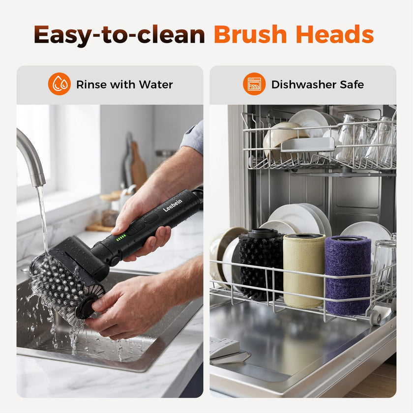 Leebein Electric Grill Brush for Outdoor, 2026 New BBQ Grill Cleaner with 3 Heads, 3-Speed & Angle Adjust Cordless Rotary Grill Brush, 150 Mins Runtime Grill Cleaning Brush for Barbecue Grates 🍁 All In One Marketplace Canada