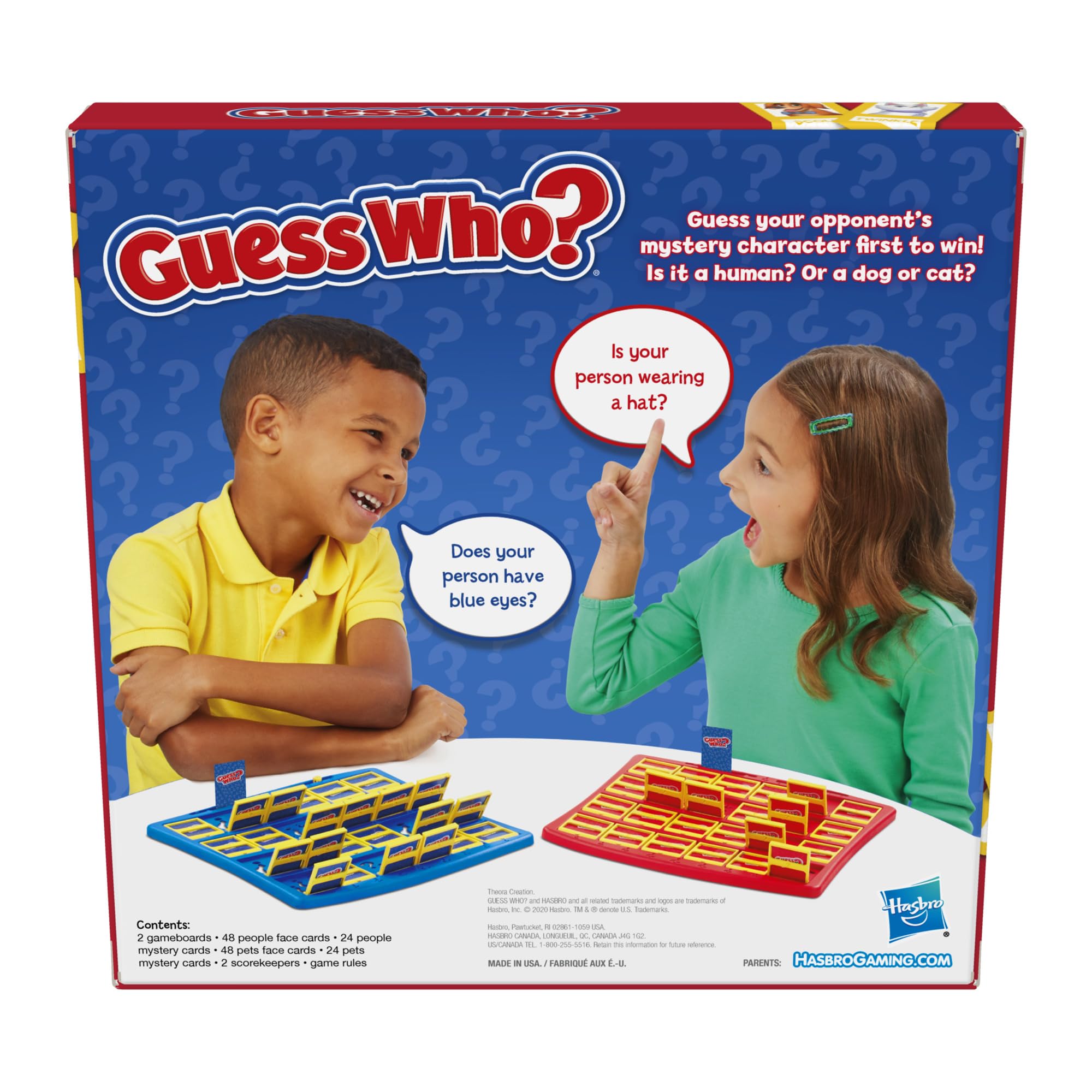 Hasbro Guess Who? Board Game with People and Pets, The Original Guessing Game for Kids Ages 6 and Up, Includes People Cards and Pets Cards (English), F1360 🍁 All In One Marketplace Canada