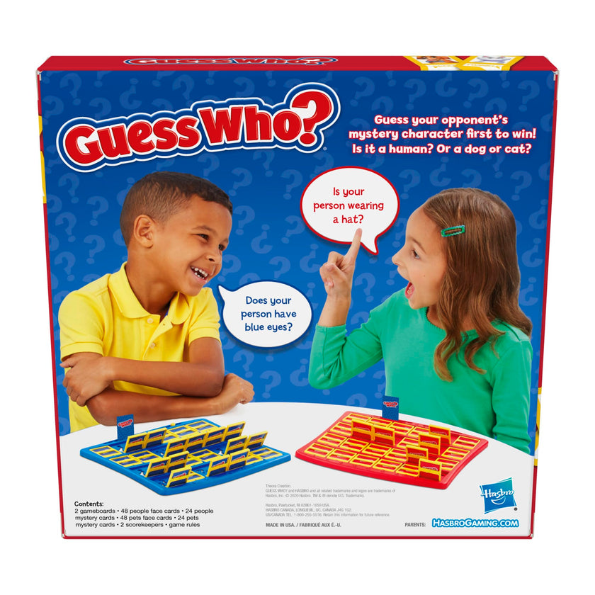 Hasbro Guess Who? Board Game with People and Pets, The Original Guessing Game for Kids Ages 6 and Up, Includes People Cards and Pets Cards (English), F1360 🍁 All In One Marketplace Canada