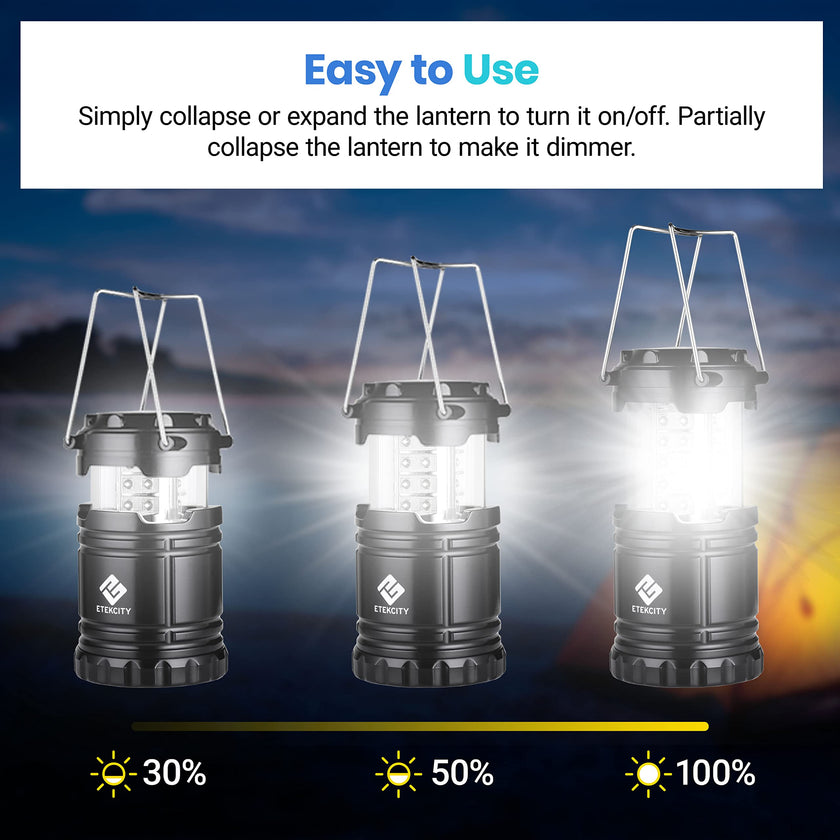 Etekcity LED Camping Lantern, 4 Pack, Battery Powered, Emergency Light 🍁 All In One Marketplace Canada