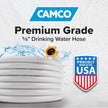 Camco TastePURE 50-Ft RV Drinking Water Hose - Contains No Lead, No BPA & No Phthalate - Features Diamond-Hatch Reinforced PVC Design - 5/8” Inside Diameter, Made in the USA (22793) 🍁 All In One Marketplace Canada