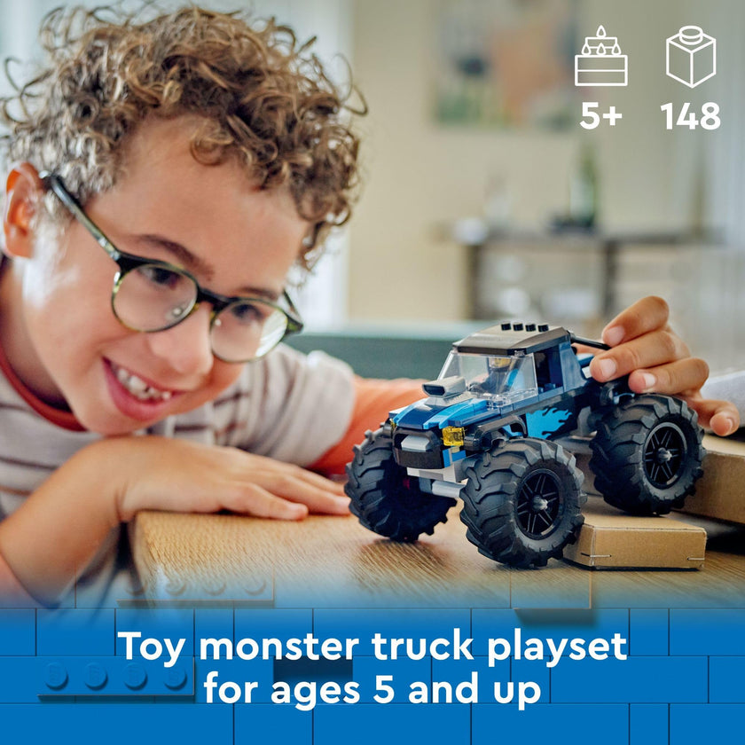 LEGO City Blue Monster Truck Off-Road Toy Playset with a Driver Minifigure, Imaginative Toys for Kids, Fun Gift for Boys and Girls Aged 5 Plus, Mini Monster Truck, 60402 🍁 All In One Marketplace Canada