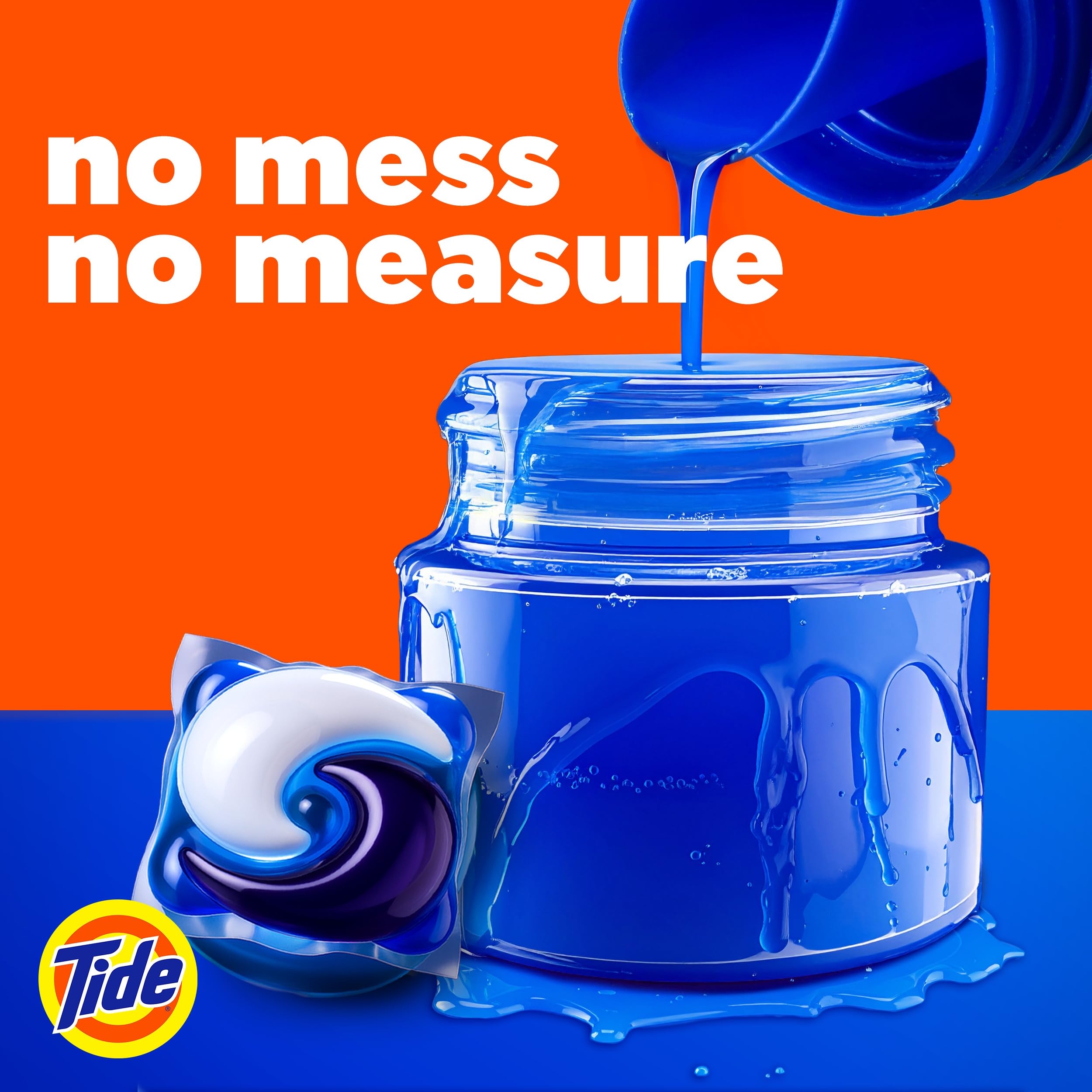 Tide Odour + Oxi Laundry Detergent Pacs, Original Scent, Advanced Odour + Stain Fighter, laudry soap washing detergent pacs, 63 Count 🍁 All In One Marketplace Canada