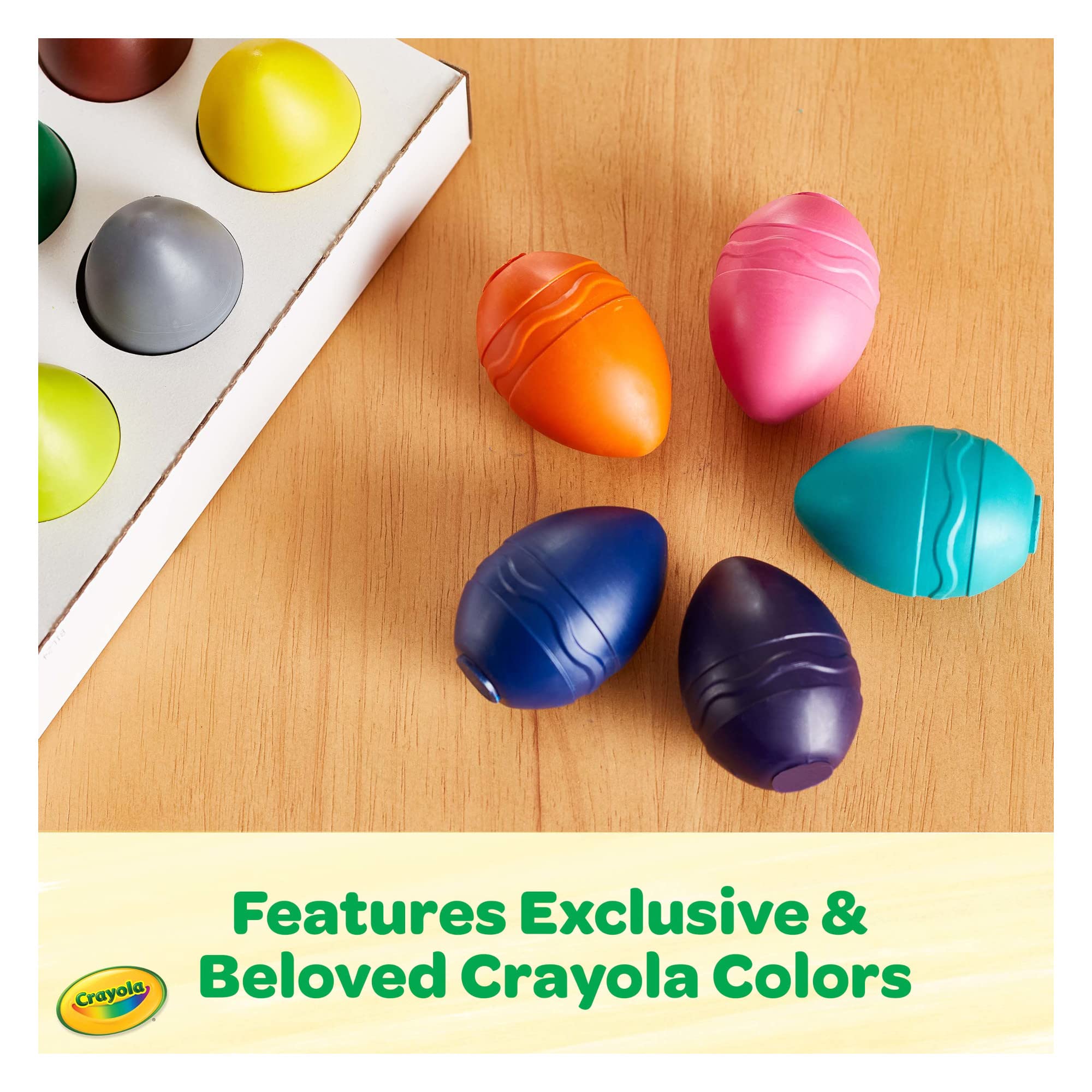 Crayola Egg Crayons (12ct), Jumbo Washable Crayons, Toddlers Crayons, Art Supplies for Kids 12 Months & Up 🍁 All In One Marketplace Canada