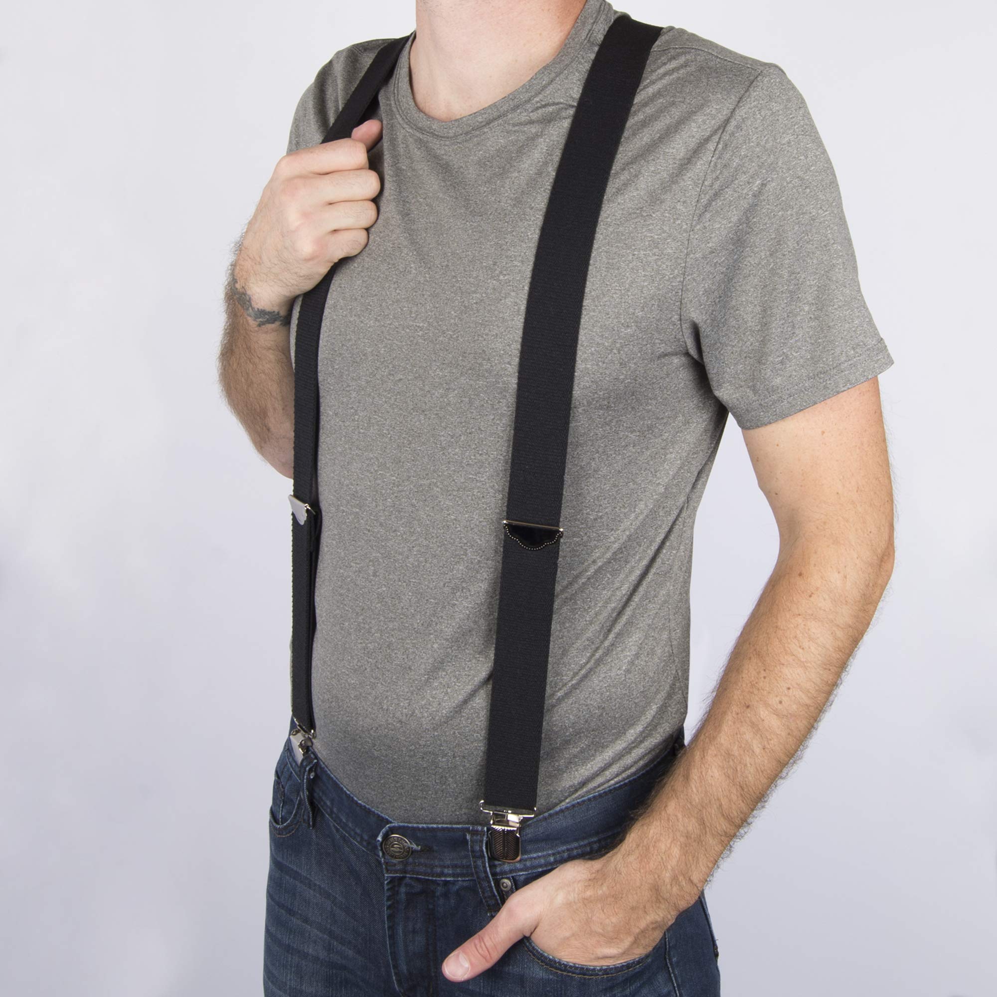 Dickies Men's 1-1/2 Solid Straight Clip Suspender, Black, One Size 🍁 All In One Marketplace Canada