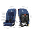 Diono Radian 3R, All-in-One Convertible Car Seat, Rear and Forward Facing, 10 Years 1 Car Seat, Slim Fit 3 Across, Blue Surge 🍁 All In One Marketplace Canada