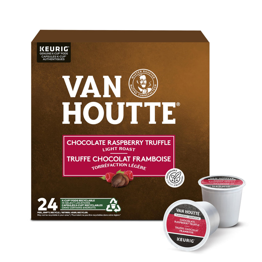 Van Houtte Raspberry Chocolate Truffle Coffee, K-Cup Portion Pack for Keurig Brewers (24 Count) 🍁 All In One Marketplace Canada