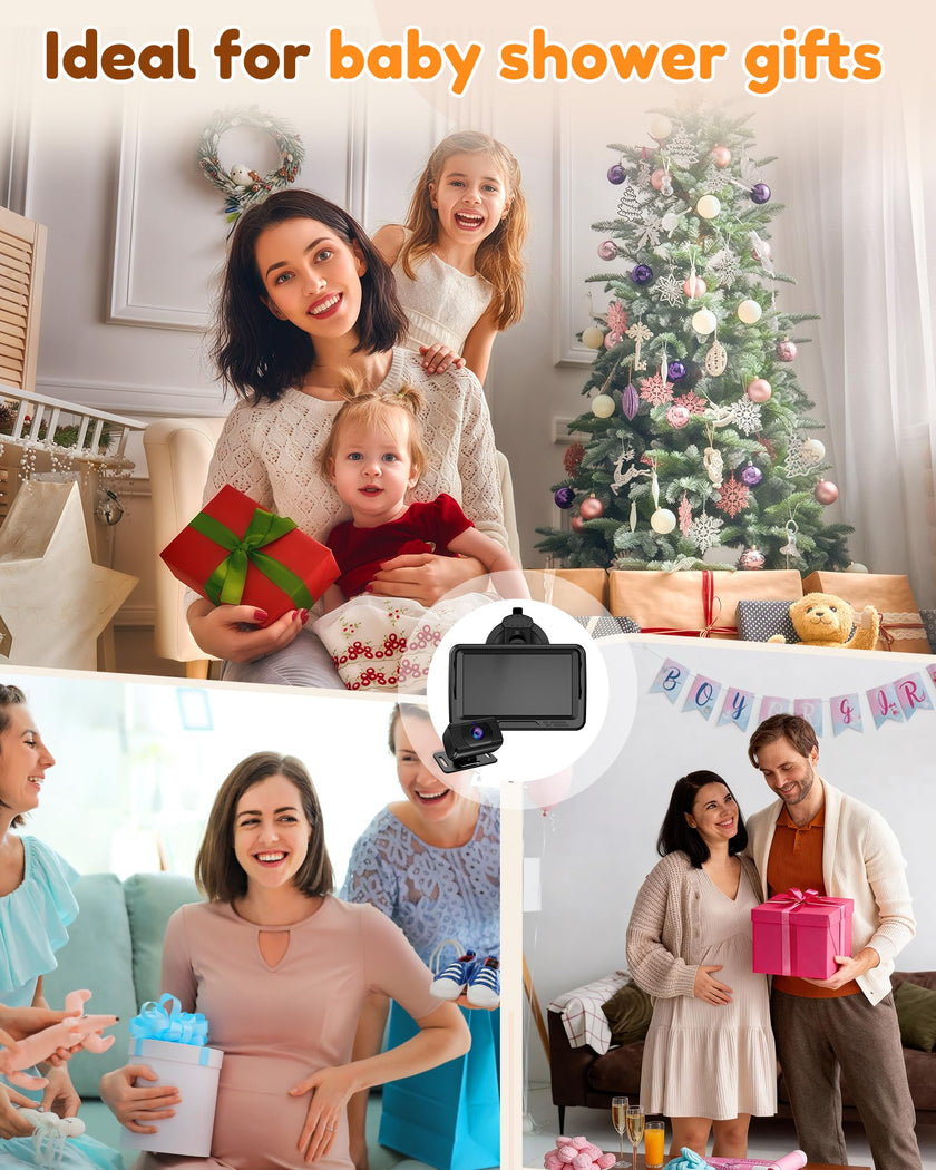 Rohent Baby Car Camera HD 1080P - Rear-Facing Infant Monitor with Night Vision Car Camera for Baby 150° Wide-Angle Lens Anti-Glare Screen Easy Install 360° Adjustable Display 🍁 All In One Marketplace Canada