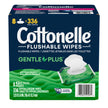 Cottonelle GentlePlus Flushable Wet Wipes with Aloe & Vitamin E, Adult Wet Wipes, 8 Flip-Top Packs, 42 Wipes per Pack (336 Total Flushable Wipes) 🍁 All In One Marketplace Canada
