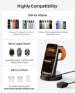 Anlmz 3 in 1 Charging Station for iPhone, Wireless Charger for iPhone 17 16e 16 15 14 13 12 11 X Pro Max & Apple Watch - Wireless Charging Station for AirPods 4 3 Pro 🍁 All In One Marketplace Canada
