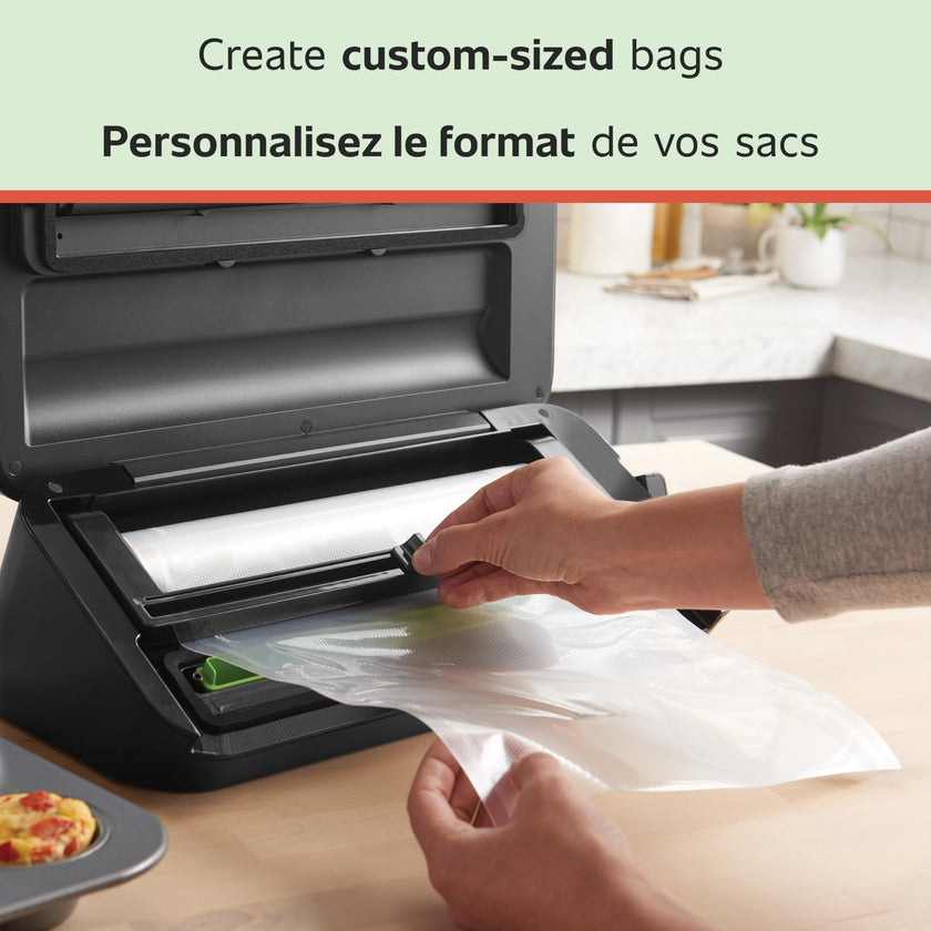 FoodSaver Vacuum Sealer Rolls for Custom Length Airtight Food Storage and Sous Vide Bags, BPA-Free, 8