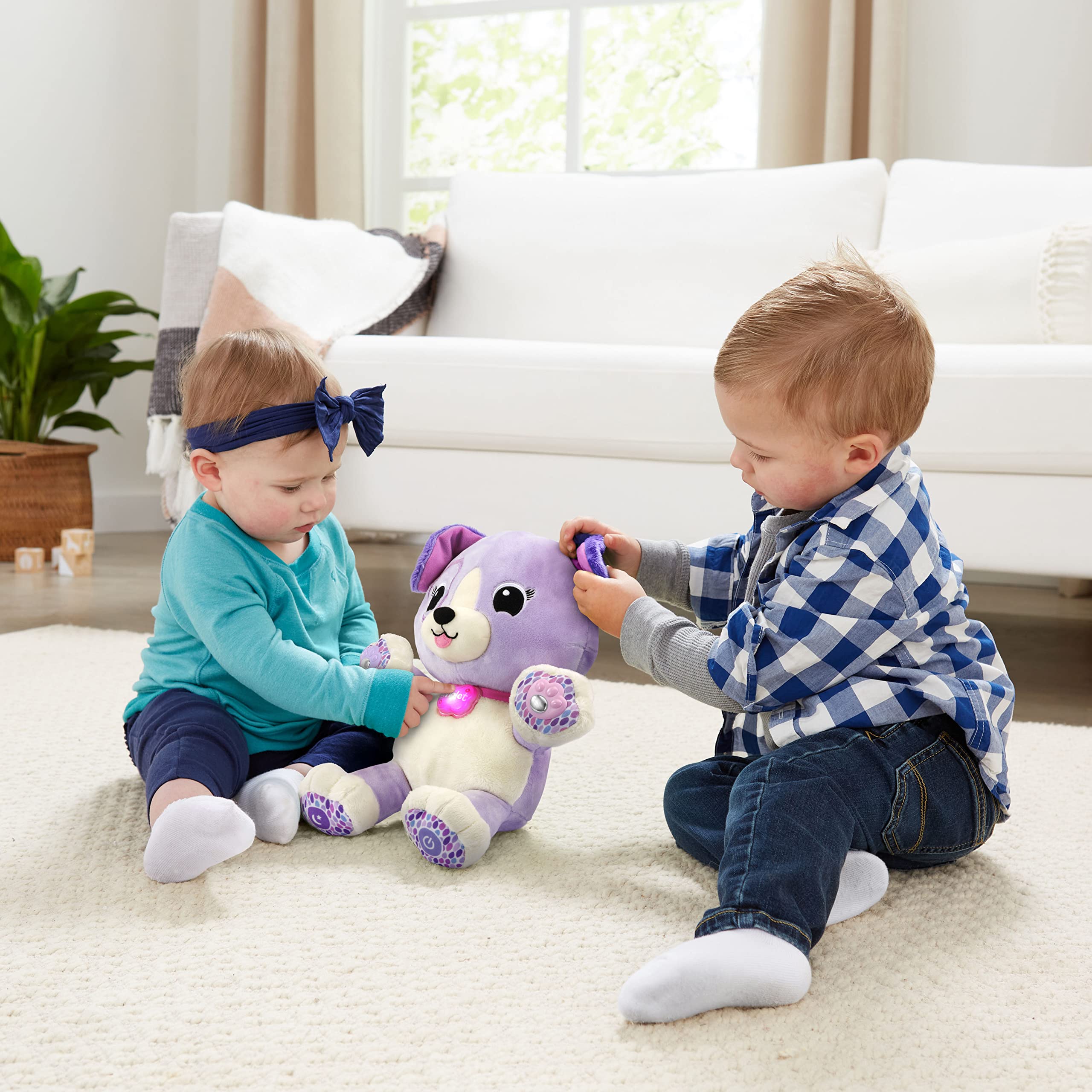 LeapFrog My Pal Violet Smarty Paws, Infant Plush Toy with Personalization, Music and lullabies, Learning Content for Baby to Toddler, English Version 🍁 All In One Marketplace Canada