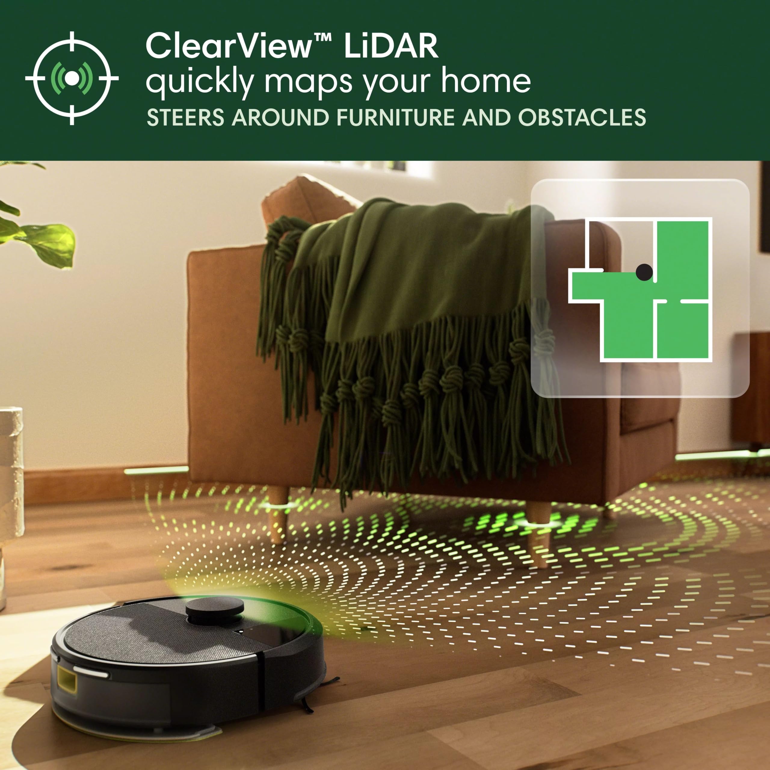 iRobot Roomba 105X Robot Vacuum & Mop Combo, AutoEmpty Dock, Self‑Emptying for Up to 75 Days, 70× Power‑Lifting Suction, Smart LiDAR Mapping, App & Voice Control, Ideal for Homes with Pets & Kids 🍁 All In One Marketplace Canada
