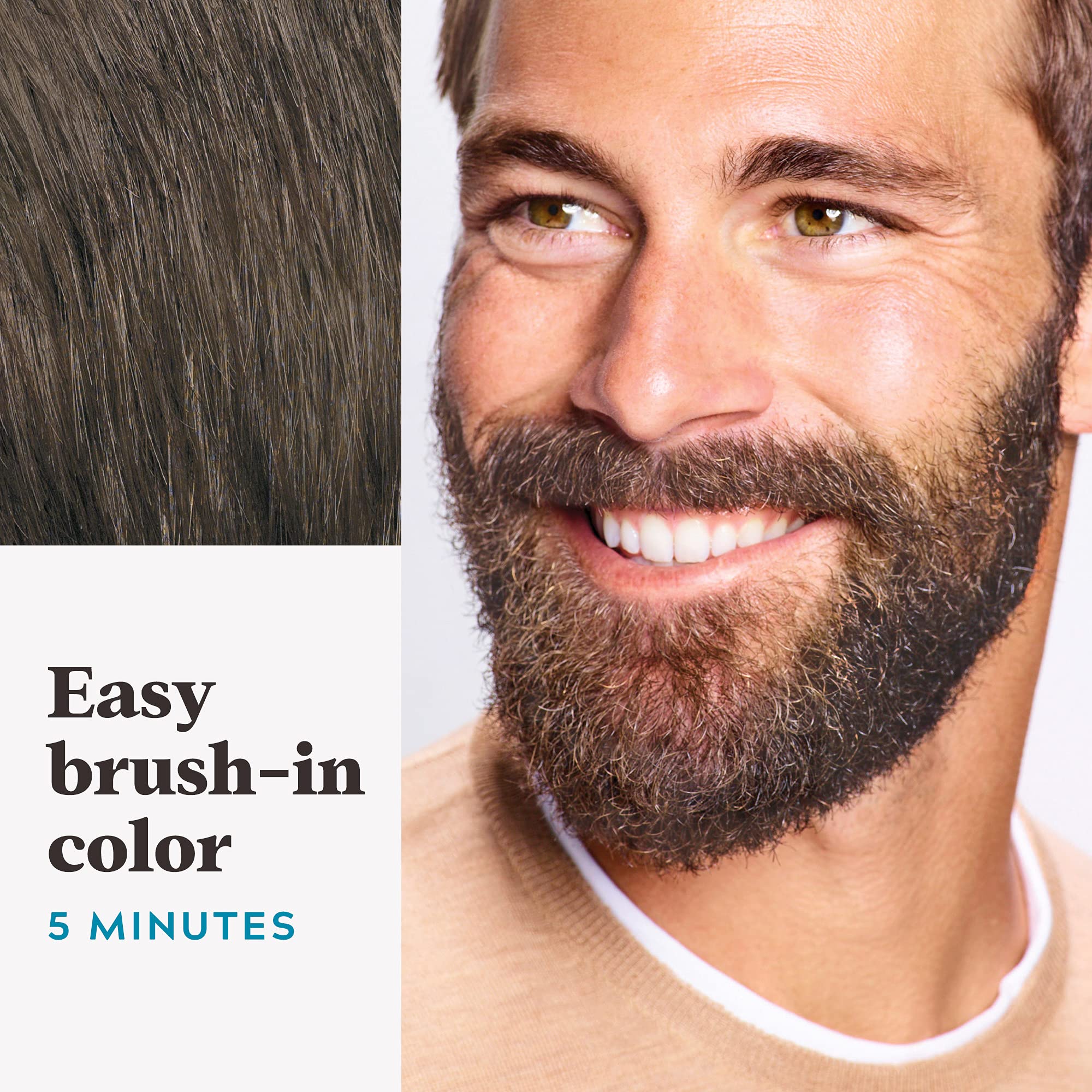 Just For Men Mustache & Beard, Beard Dye for Men with Brush Included for Easy Application, With Biotin Aloe and Coconut Oil for Healthy Facial Hair, Medium-Dark Brown, M-40 (3 Count) 🍁 All In One Marketplace Canada
