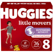 Huggies Size 8 Diapers, Little Movers Baby Diapers, Size 8 (46+ lbs), 76 Count, Packaging May Vary 🍁 All In One Marketplace Canada