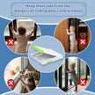 4 Pack Sliding Glass Door Locks for Child Safety, Baby Proof Closets, Sliding Window Locks, with Strong 3M Adhesive Tape, No Screws or Drills, Easy Clean (Green) 🍁 All In One Marketplace Canada