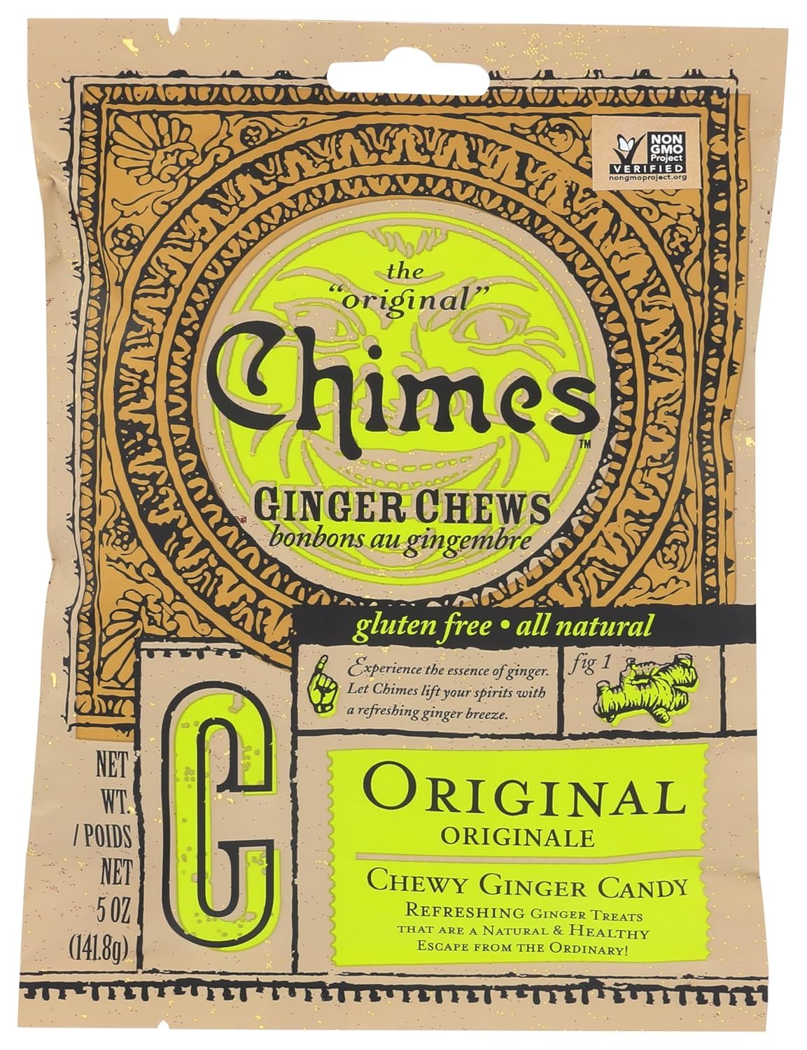 Chimes Original Ginger Chews, 141.80 g 🍁 All In One Marketplace Canada