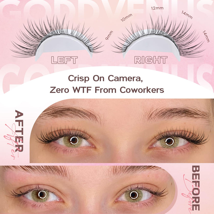 Goddvenus Lash Clusters Kit 9-14mm 300pcs Wispy Eyelash Cluster Lashes Natural DIY Lash Extension Kit Short Cluster Eyelash Extensions C Curl 🍁 All In One Marketplace Canada