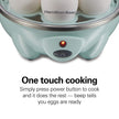 Hamilton Beach 3-in-1 Egg Cooker, Hard-Boiled, Poached, Omelets, 7 Egg Capacity, Teal, 25504G 🍁 All In One Marketplace Canada