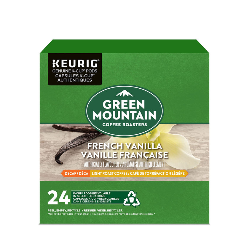 Green Mountain Coffee French Coffee French Vanilla-Decaf K-Cup Coffee Pods, 24 Count For Keurig Coffee Makers 🍁 All In One Marketplace Canada