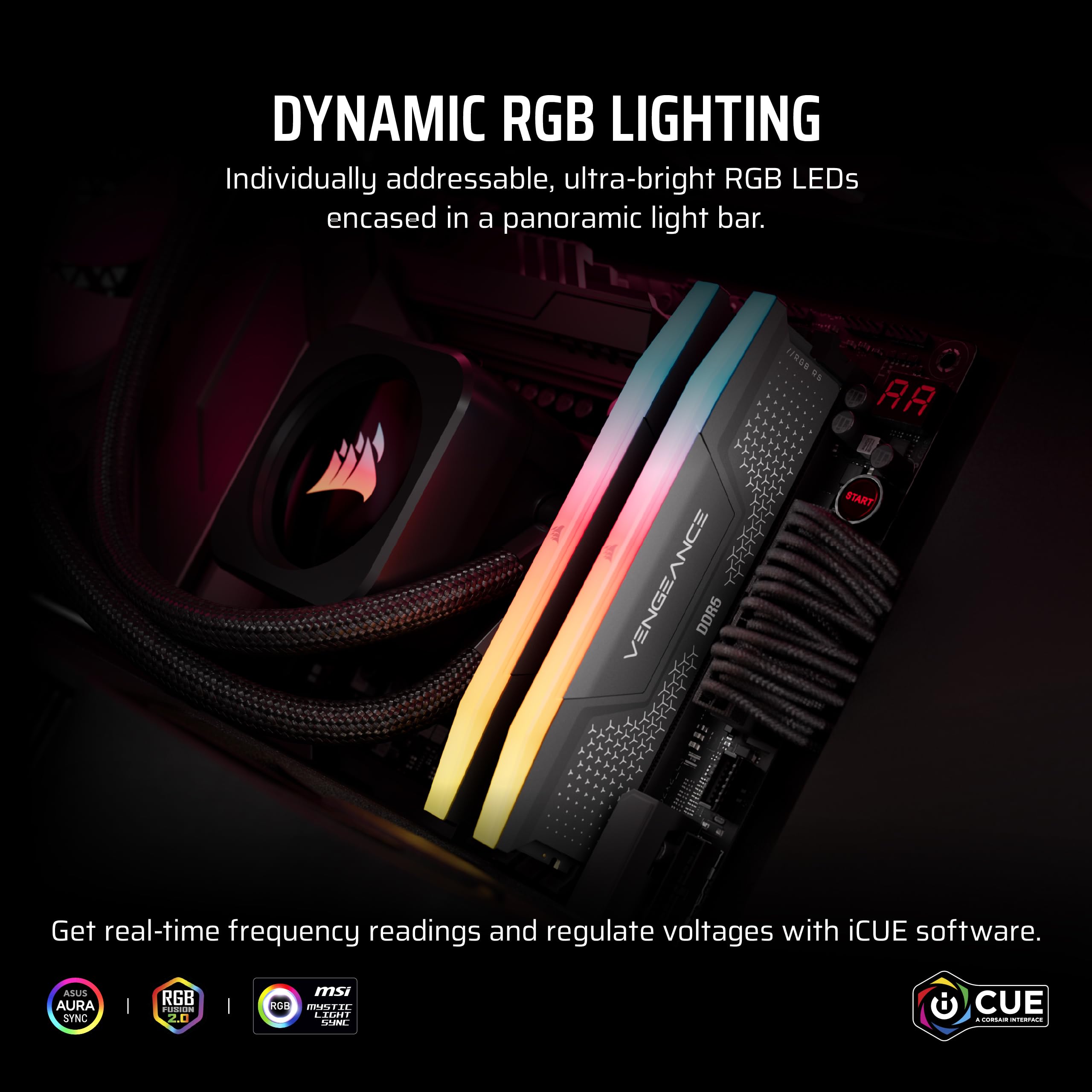 CORSAIR Vengeance RGB RS DDR5 RAM 32GB (2x16GB) Up to 6000MHz CL36-44-44-96 1.35V AMD Expo Intel XMP Computer Desktop Memory – Gray (CMG32GX5M2E6000Z36) 🍁 All In One Marketplace Canada