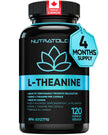 Nutratology® L-Theanine 250MG Capsules | Canadian-Made | For Stress Management | Promotes Relaxation & Calmness Without Drowsiness - L-Theanine Supplement for Stress Relief | 120 Capsules 🍁 All In One Marketplace Canada