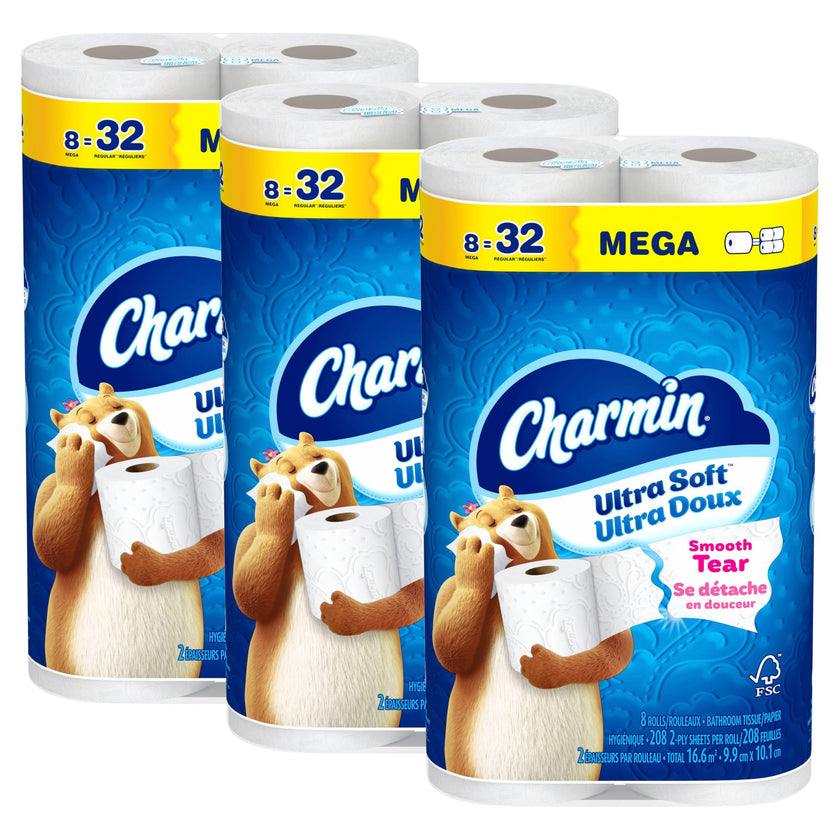 Charmin Toilet Paper Ultra Soft, 24 Mega Rolls = 96 Regular Rolls 🍁 All In One Marketplace Canada
