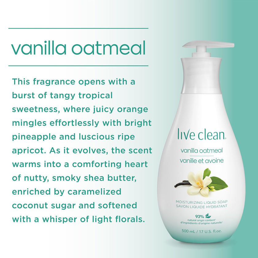 Live Clean Liquid Hand Soap, Soothing Vanilla Oatmeal, 500 mL, 4 Count (Packaging may vary) 🍁 All In One Marketplace Canada