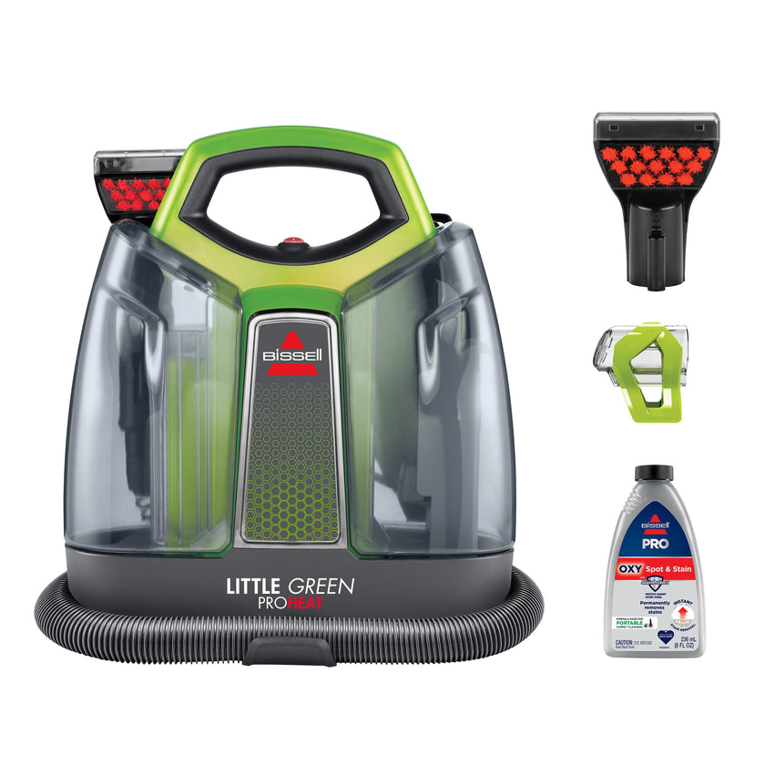 BISSELL Little Green ProHeat Portable Carpet & Upholstery Spot Cleaner with HydroRinse Self-Cleaning Tool, HeatWave Technology, OXY Formula Included, Car Detailer, 37oz Tank, 2513E 🍁 All In One Marketplace Canada