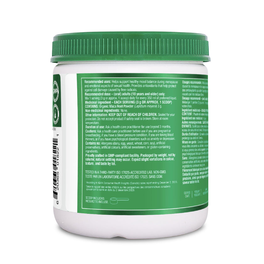 Organika Maca Certified Organic Powder- Gelatinized for High Bioavialability, Hormone Balance, Adaptogen to Help with Stress and Energy - 200 g 🍁 All In One Marketplace Canada
