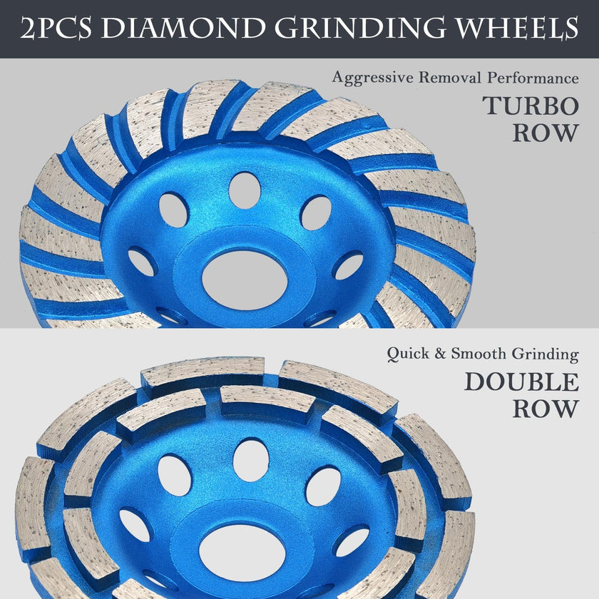 SWIGRANCE 2Pcs Diamond Concrete Grinding Cup Wheels 115mm 4-1/2