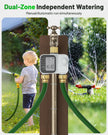 2027 New Upgrade Sprinkler Timer 2 Zone with Brass Inlet, Unistyle Water Timer for Garden Hose with Rain Delay and Manual Water/Automatic Irrigation, Hose Timers for Yard and Lawn Patio 🍁 All In One Marketplace Canada