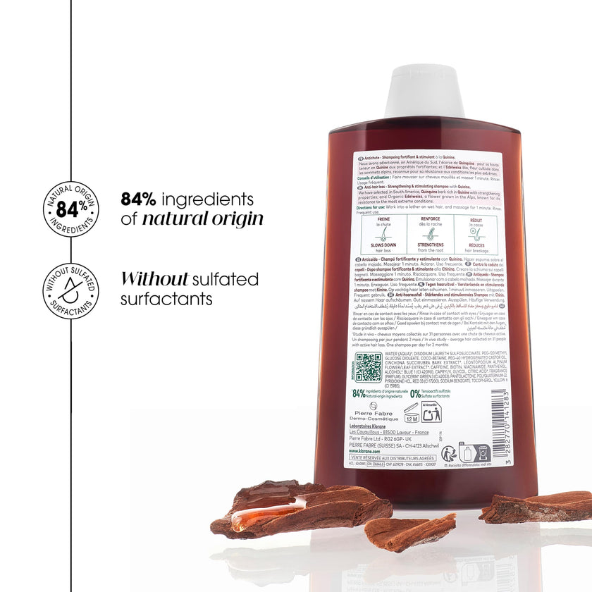 Klorane quinine fortifying shampoo for thin, tired hair, 400ml 🍁 All In One Marketplace Canada
