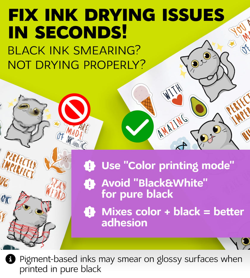 Premium Printable Vinyl Sticker Paper for Inkjet Printer and Laser - 20 White Matte Sticker Paper Waterproof - Durability Adhesive Paper 8.5 x 11, Fast Dry, Holds Ink Well, Great for Cutting Machines 🍁 All In One Marketplace Canada