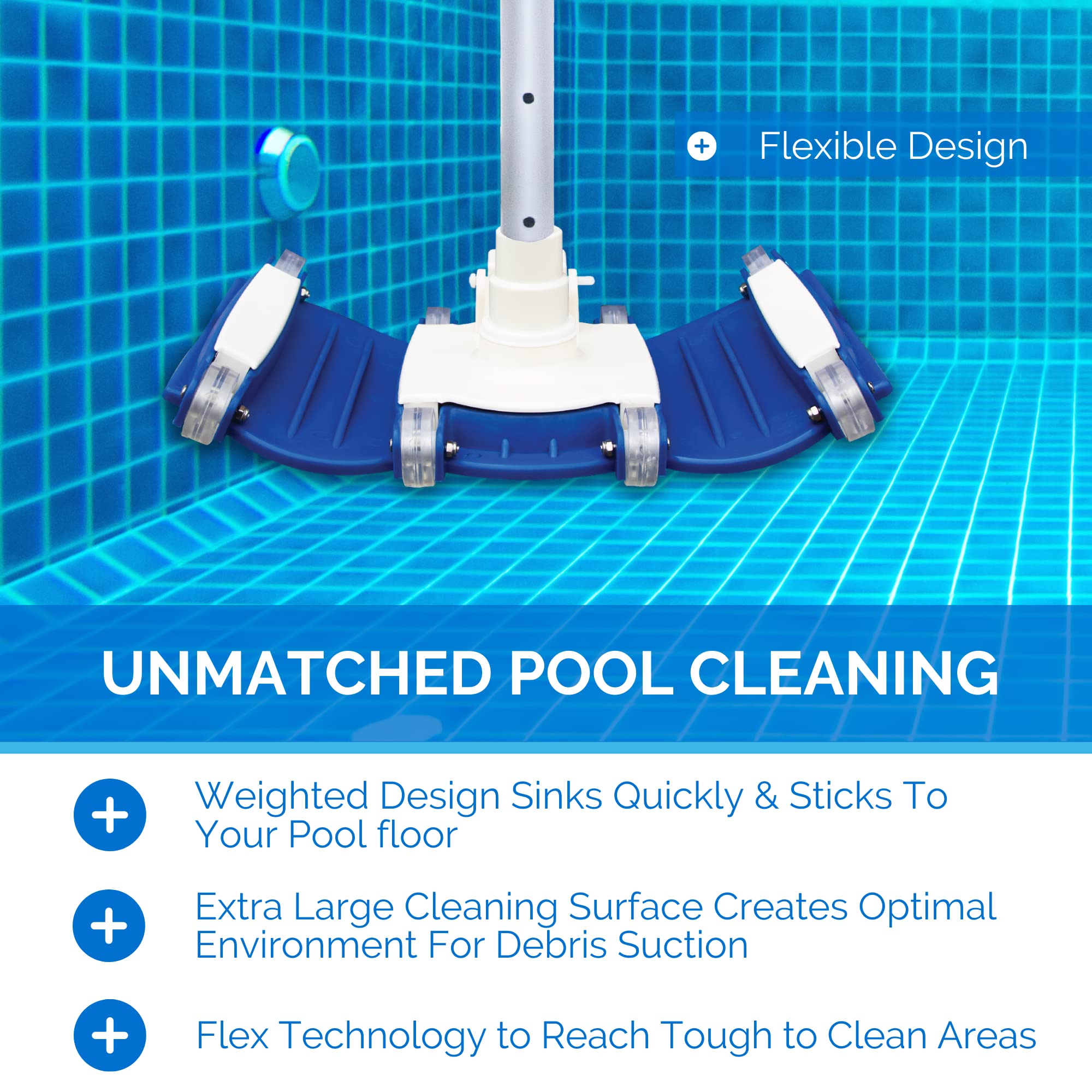Solstice by International Leisure Products Swimline 8150 Weighted Flex Vacuum Head, Blue 🍁 All In One Marketplace Canada