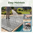 Outdoor Rug 5x8 ft Waterproof Outdoor Carpet-Patio RV Deck Camping Rug Portable Boho Rugs for Outdoor Area Rug Picnic Backyard Porch Beach Mat Grey 🍁 All In One Marketplace Canada