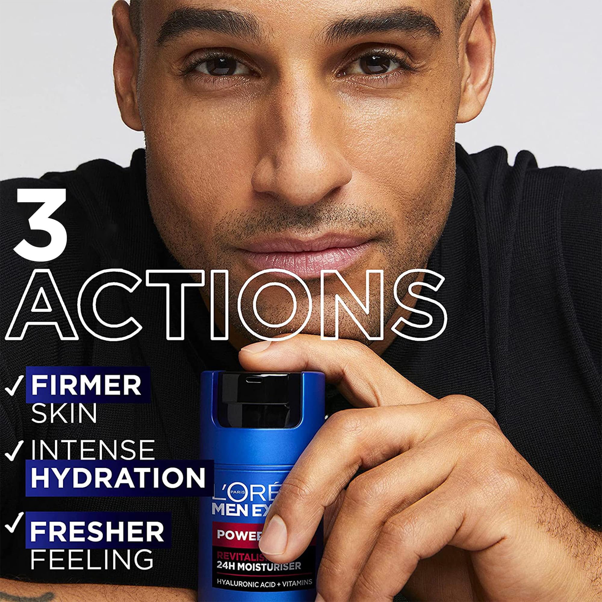L'Oréal Paris Men Expert 24 HR Hydrating Moisturizer for Men with Hyaluronic Acid and Vitamins, Fights Signs of Aging, Power Age, Packaging May Vary, 50 mL 🍁 All In One Marketplace Canada