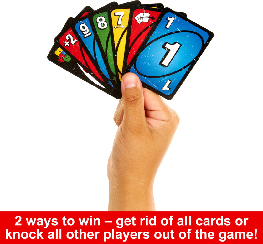 Mattel Games UNO Show ‘em No Mercy Card Game in Storage & Travel Tin for Kids, Adults & Family Night with Extra Cards, Special Rules & Tougher Penalties 🍁 All In One Marketplace Canada