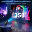 [2026 Upgraded] Mini Projector Support 4K 1080P FHD Auto Keystone 270° Rotatable with WiFi 6 and Bluetooth 5.2 Projector Portable Compatibile with HDMI/TV Stick/Memory Stick/Laptop,Black 🍁 All In One Marketplace Canada