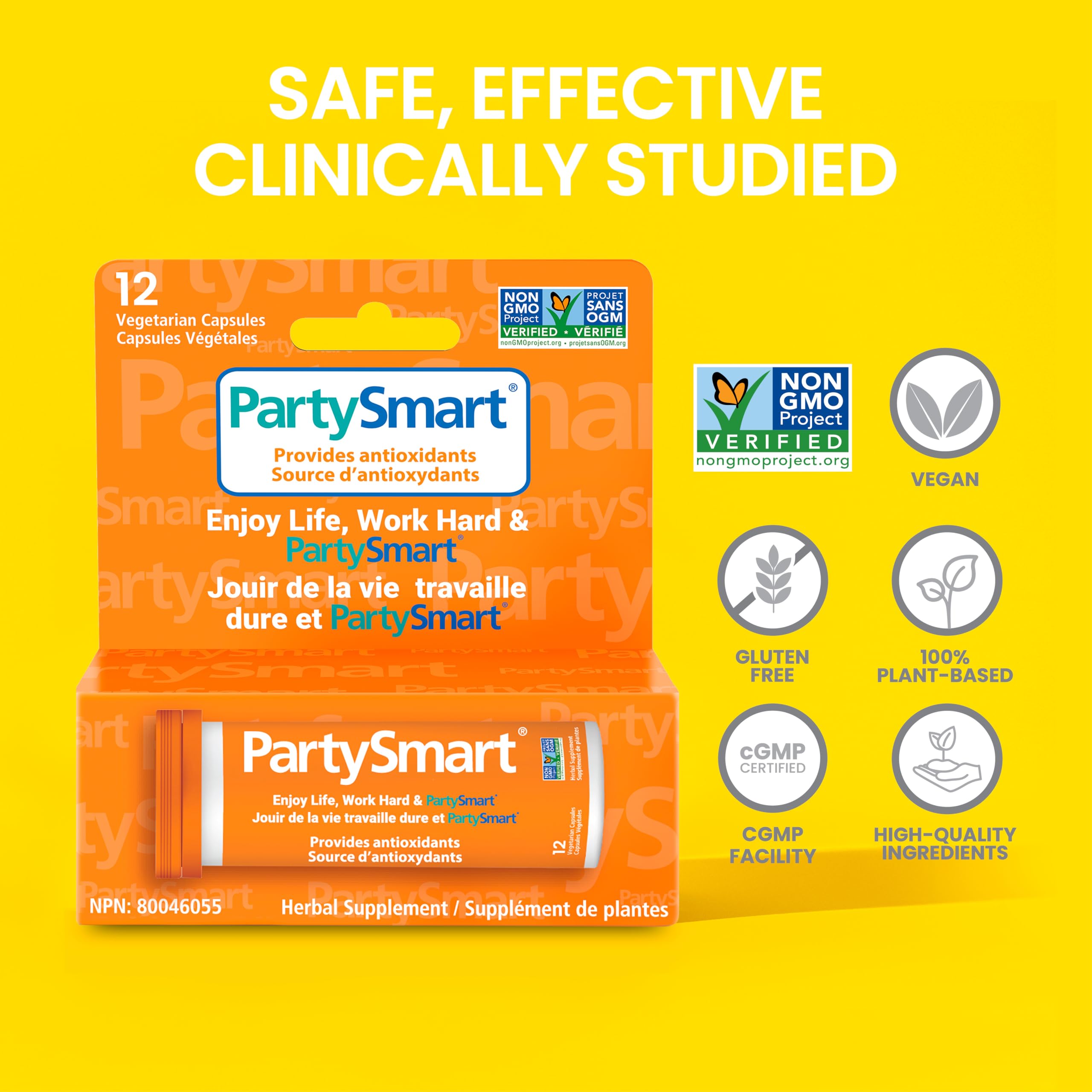 Himalaya PartySmart, 12 Vegetarian Capsules, Provides Antioxidants, Non-GMO, Plant-based, 250 mg, 1 Pack 🍁 All In One Marketplace Canada